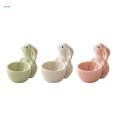 Ceramic Rabbit Egg Cup Kitchen Gadget Dinnerware Easter Bunny.