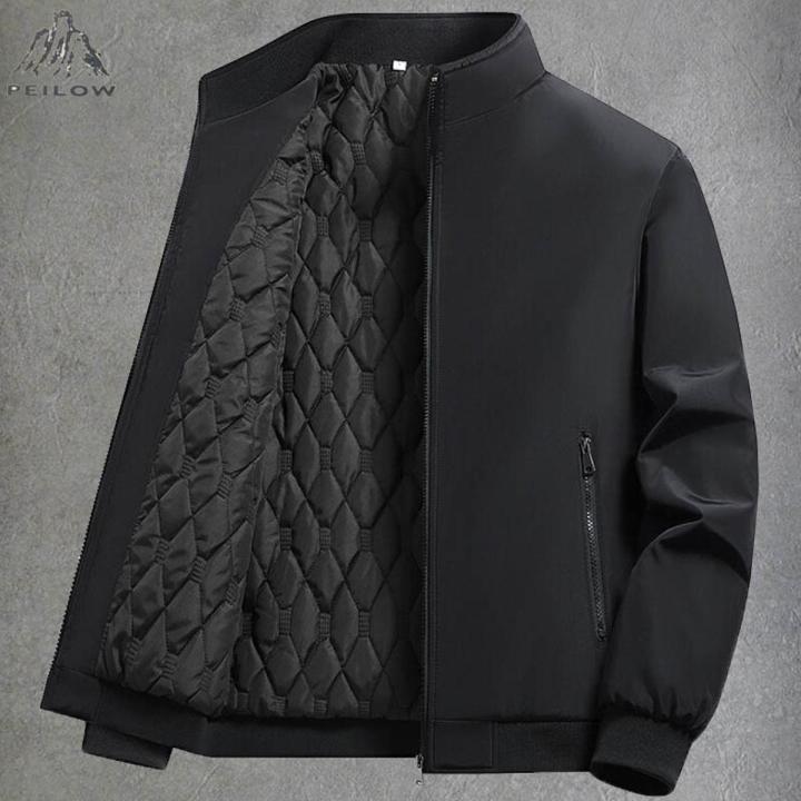 Plus Size 6XL 7XL 8XL Thicken Warm Varsity Jacket Coat Men Windbreaker Streetwear Winter Fleece Jackets For Men Parkas Overcoats