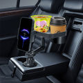 Qiunery Cup Holder Expander Tray For Car 360° Rotation Adjustable Base Food Tray Table Cup Holder Phone Holder Interior Supplies. 