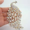 Rhinestones Peacock Brooches for Women||'s Luxury Clothing Accessories Elegant Banquet Wedding Jewelry Female Pin. 