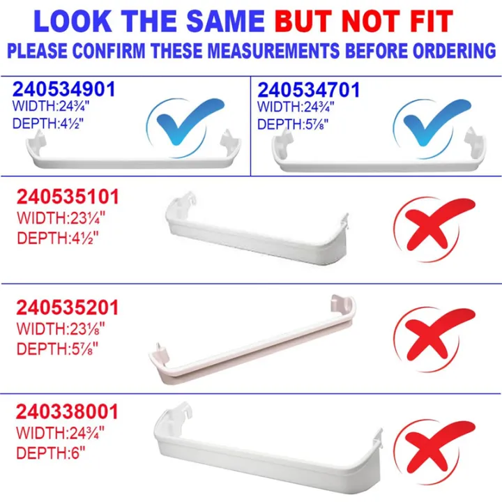 240534701%20And%20240534901%20Refrigerator%20Door%20Shelf%20Rack%20Bar%20Easy%20To%20Replace%20For%20Frigidaire%20Kenmore%20Replaces%20AP3214631,%20PS734936,%20AP3214630%20-%20Image%205