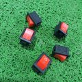 10Pcs - 6A 2Pin RED BLACK Color MICRO ON OFF Switch 2 Pin 6A 250VAC 2 Positions Switches Power Rocker Switches.