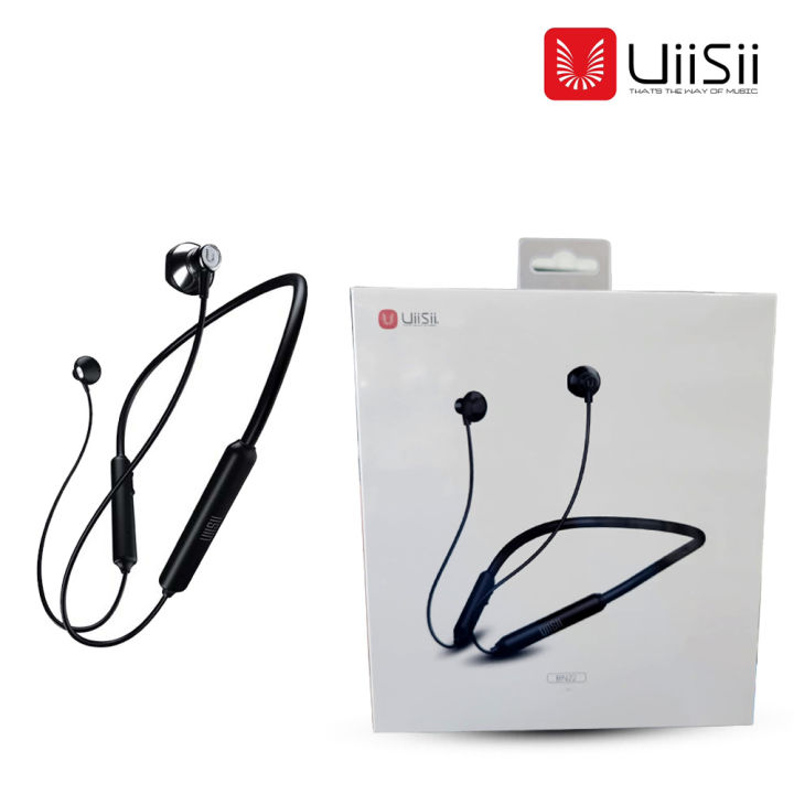 UiiSii BN22 Hanging Neck Wireless Bluetooth Earphone - Black