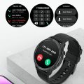 New Fashion Women Smartwatch Bluetooth Call Full Screen Touch Waterproof Watch Ladies Heart Rate Monitor for Android. 