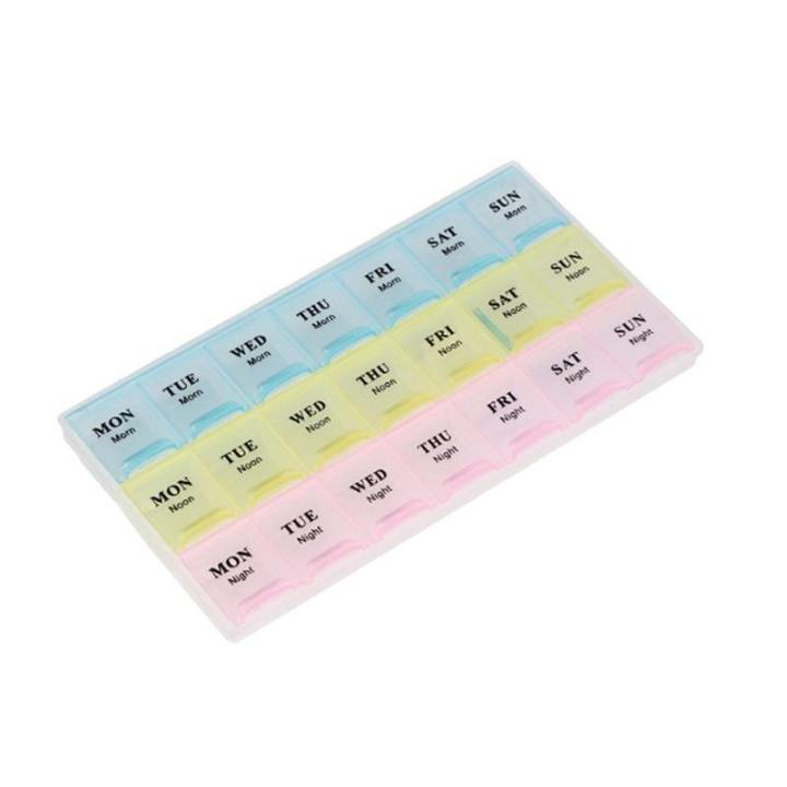 Portable 21/28 Grids Plastic Pi_ll Box 7 Days Weekly Pi_ll Case Organizer Travel Pi_ll Container