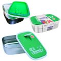 Stainless Steel Rectangle Shape BPA Free Food Grade Airtight Lid Food Container Lunch Box - Multicolor - Heat & Cold Resistant. 