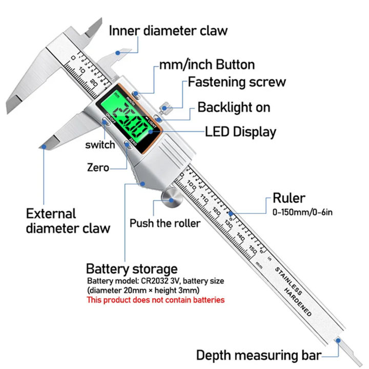 GC%20Digital%20Caliper,%200-6"%20Vernier%20Caliper%20With%20LCD%20Screen,%20High%20Accuracy%20Stainless%20Steel%20Metal%20Shell%20Electronic%20Micrometer%20Caliper%20Measuring%20Tools%20(0-150mm)%20-%20Image%203