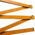 1m Folding Wooden Ruler Inch Metric Double Sided Scale Suitable for Drawing Teaching Carpenter.