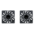 2X Mute 120mm 12cm PWM Cooling Fan Slim 12mm, 120X120X12mm DC 12V 0.20A 1400RPM Computer PC Case Chassis Cooler Quiet. 