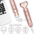 2 in 1 Professional Women Epilator Electric Razor Hair Removal Painless Face Shaver Bikini Pubic Hair Trimmer Home Use Machine. 