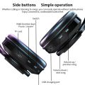 Wireless Headset T6 TWS Universal Over Ear Headphone Dual Earbuds Bass 3D Stereo Sport Bluetooth Headset Foldable with RGB Game Colorful Breathing Lights. 