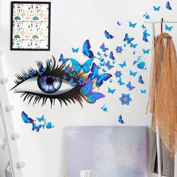 Beautiful%20Eye%20Butterfly%20Wall%20Stickers%20For%20Girls%20Room%20Living%20Room%20Bedroom%20Home%20Decoration%20Art%20Wallpaper%20Creative%20Beautify%20Decals(%20height%2023/%20width%2031%20inch)%20-%20Sticker%20-%20Sticker%20-%20wall%20decoration%20-%20Image%203