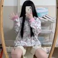 Sanrio Hello Kitty Clothes Women Long Sleeve Sweatshirts Y2k Thin Hoodies Japan Style Cute Sweet Tops Female Spring Loose Shirts. 