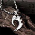 Fashion New Pendant Necklace Men Punk Trendy Simple Stainless Steel Chain. 