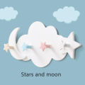 Self Adhesive Hooks Kawaii Cartoon Cloud Children's Room Hook On The Wall Hanging Decor Seamless Door Clothes Hanger Bathroom.