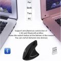 Bluetooth Vertical Mouse Rechargeable 2.4G Wireless Ergonomic Mause Optical Left Right hand Mice 1600 DPI for Laptop PC Mac Gift. 