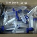 50 Pcs 50 ml Plastic Sample Test Tube Conical Bottom Centrifuge Tube. 