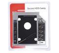 Laptop 9.5mm Universal Slim Caddy for HDD/SDD for CD DVD-ROM Drive Slot 2nd Hard Drive Caddy for PC/Laptop, Silver Support Up To 2TB Lindaa.