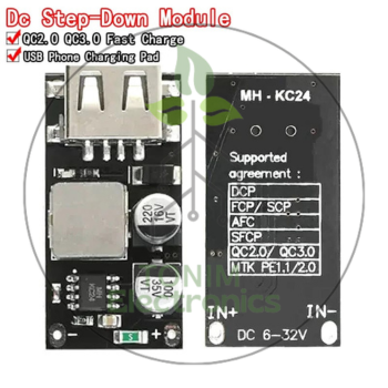 Convertitore DC-DC Buck USB The Lord Of The Tools – 6-32V In Ingresso, Uscita 5V 3A Con Ricarica Rapida QC2.0/3.0 – Modulo Regolatore 24W