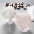【High Cost-Performance】 Cute Baby Girl Infant Soft Bonnet Cap Summer Lace Flower Newborn Baby Hat BAWEI. 