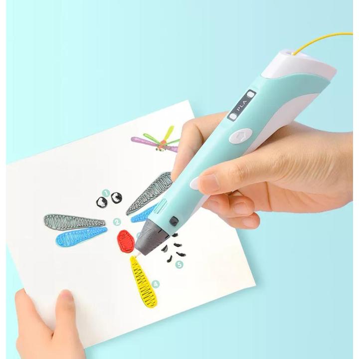 3D Printer Pen - 3D Art Printing Printer Pens For Kids Learning - 3D Glue Gun Pen PLA Including Some color PLA Filament - Portable 3D Printer Machine