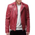 2022 Men's Oblique Zipper Casual PU Leather Jacket Youth Fashion Suit Collar Leather Jacket. 