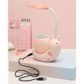 Cute Table Lamp, LED Night Study Light USB Charging Snail Animal Eye Protection Table Lamp with Adjustable Angle White Light for Kids Students-D shop. 