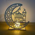 EID MUBARAK Star Moon Wooden Pendant LED Candles Stand Ramadan Home Decoration Islamic Muslim Party Decor Kareem Ramadan Gifts. 