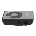 Mini Mirror Clip USB Digital Mp3 Music Player White.