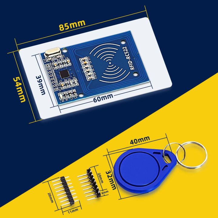 RFID Card Reader Module 13.56MHz, MF-RC522 interface with NodeMCU using Arduino