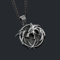 Witcher Wolf Head Witcher Pendant Necklace Accessory Necklace with Wild Hunt 3 Figure TV Necklace.
