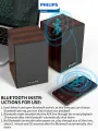 Philips SPA20 New Bluetooth Speaker Mini Portable Wood Grain Indoor Desktop Loudspeaker 1 pair for Computer Smartphone. 