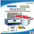LUMINOUS IPS OPTIMUS 1250 WITH EASTERN TUBULAR BATTERY 200T WITH BOX FOR 5 / 6 FAN 10 / 12 LIGHTS OR COMPUTER TV OTHERS.