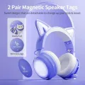 SOMIC GS510 Touch Light Effect Wired Game Cat Ear Headset With Mic Wired/2.4G Wireless Computer Game Live Broadcast Girl Headset. 