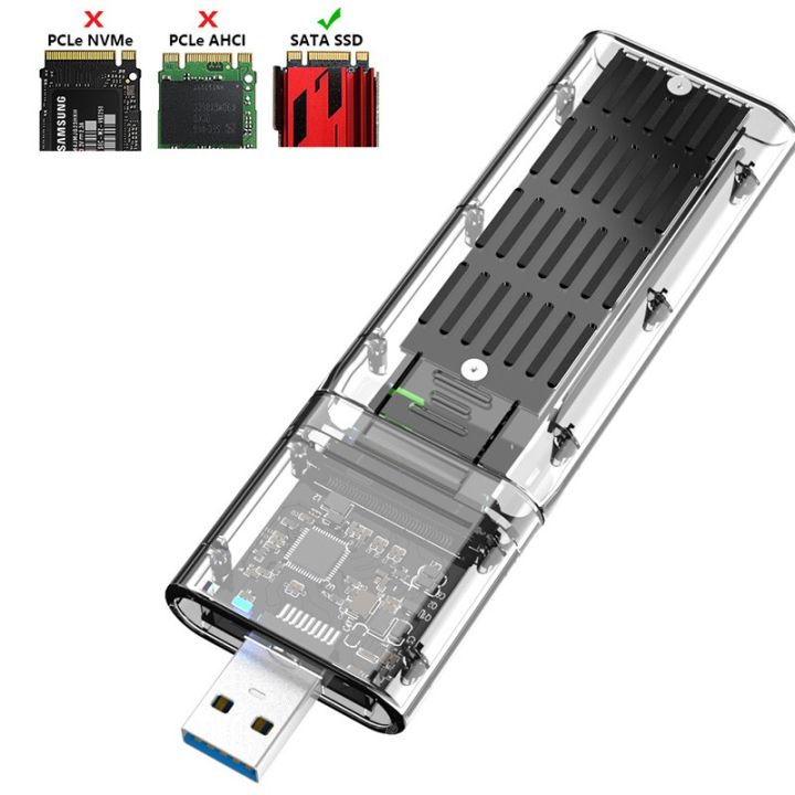【Hengli jewelry story】(NEW)USB 3.0 Transparent Hard-Disk Cartridge Gen1 M.2 Ssd Solid State Sata Protocal