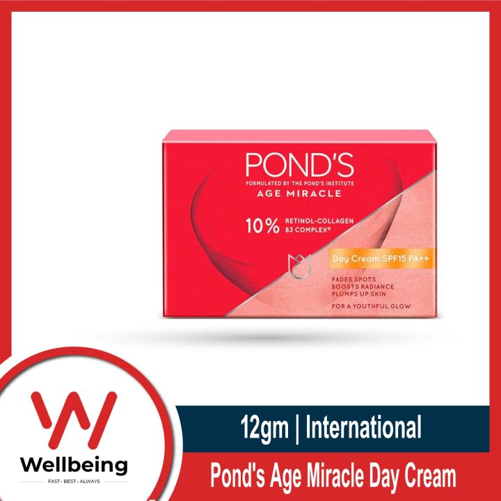 Pond's Age Miracle Day Cream SPF15 PA++ 12g with 10% Retinol Collagen B3 Complex for Youthful Glow Cream