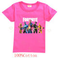 Fortnite children's short-sleeved T-shirt cartoon printing baby boy and girl Summer comfortable shirt clothes casual T-shirt. 