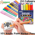 STA Acrylic Paint Markers Pen-12/24 Colours - water color. 