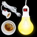 2PCS E27 2.3M Cable Cord Plug In Pendant Lamp Light Bulb Holder With Switch Power Cord US Plug E27 Lamp Holder Universal.