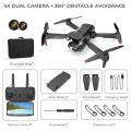 New H63 Mini RC Drone Double Battery  4K Camera HD Wifi Fpv with sensor toy drone. 