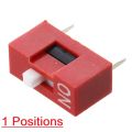 3Pcs- DIP Switch 1 Pin DIP Switch 1 Position 2.54mm Pitch Horizontal DIP Switch One Single Positions Piano Type DIP Slide Switches. 