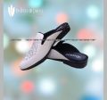 New Nagra JS-112336 Absolutely Uncommon Fashion Leather Embroidery Stylish Pattern Special Sole Beach half shoes Slippers - White. 