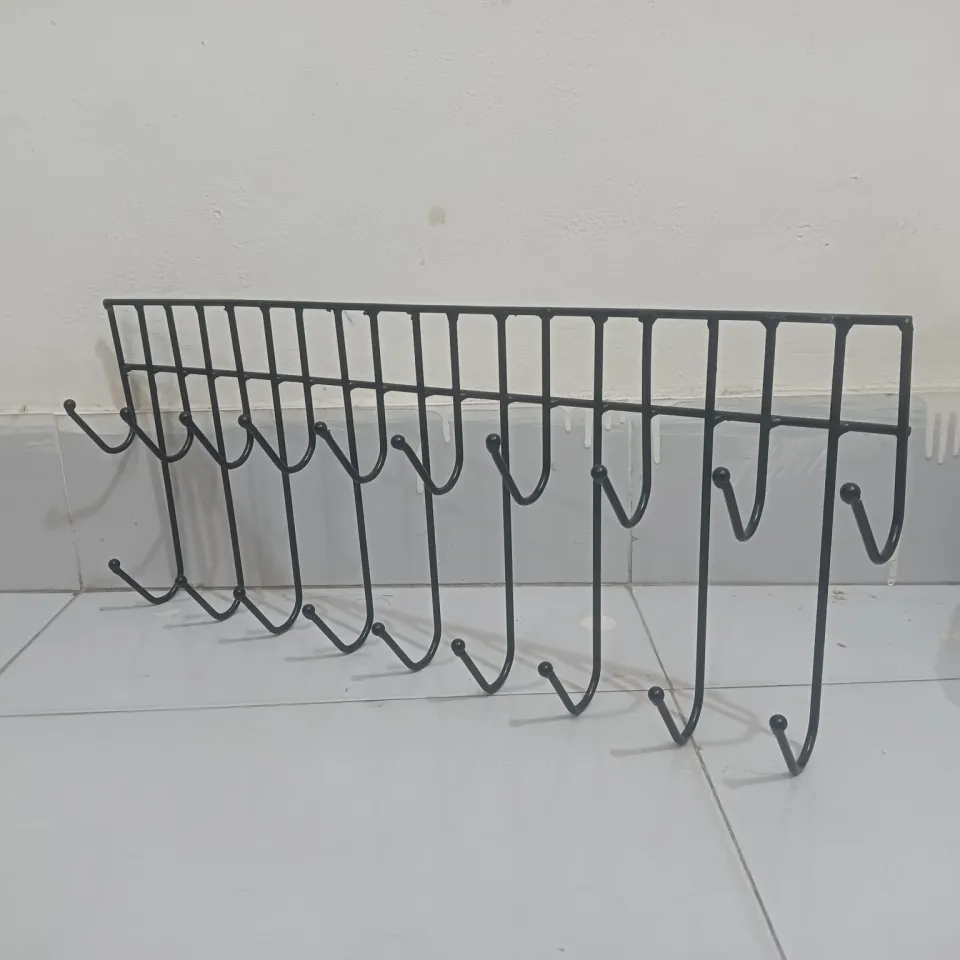 Over The Door 19-Hook Hanger, Lightweight Iron Coat Rack, Portable