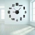 New 3D Roman Numeral Acrylic Mirror Wall Clock Sticker Fashion DIY Clocks Watch Home Decoration Living Room Stickers.