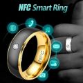Multifunctional NFC Smart Ring Creative Wearable Connect Stainless Steel NFC Finger Ring Waterproof Magic Wear Finger Digital Ring for Android Phone Men.