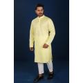 Stylish And Fashionable Peyaj Cotton Panjabi For Men - কাপল ড্রেস শাড়ি.