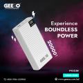 Geeoo P 400 22.5W PD Super Fast  Power Bank with LCD  Power Display  (20000mAh)Power Bank-Black/White. 
