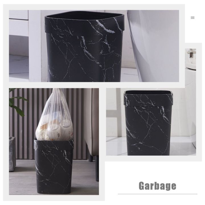 Can%20Trash%20Waste%20Bin%20Garbage%20Bathroom%20Container%20Basket%20Black%20Kitchen%20Decor%20Rubbish%20Square%20Wastebasket%20Paper%20Office%20Holderfor%20-%20Image%204