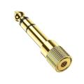 High-Quality 6.5mm Male to 3.5mm Female Stereo Audio Adapter, Gold Plated, Easy Connect Headphone Converter.
