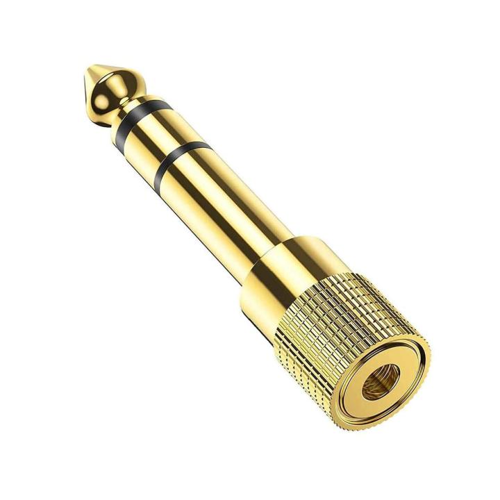High-Quality 6.5mm Male to 3.5mm Female Stereo Audio Adapter, Gold Plated, Easy Connect Headphone Converter